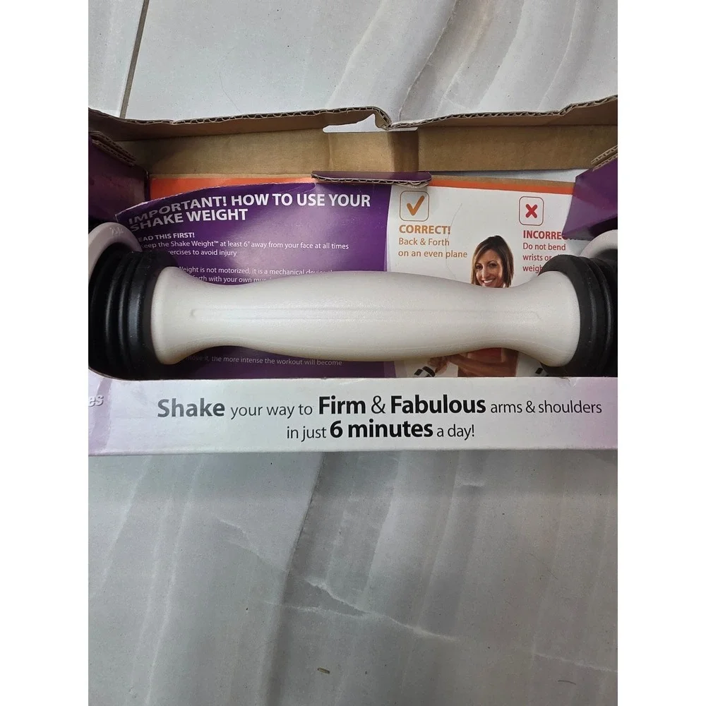 Shake Weight for Women As Seen On TV White Dynamic Inertia Dumbbell 6 Minute A4 - Picture 4 of 15